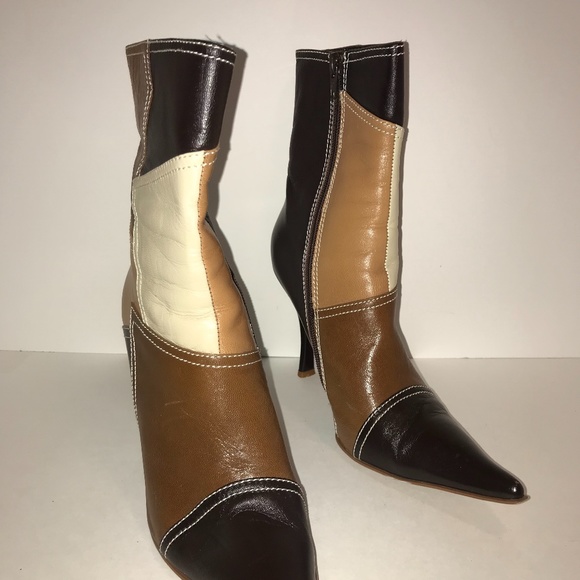 N.Y.L.A Element color block retro heeled bootie - Picture 1 of 8